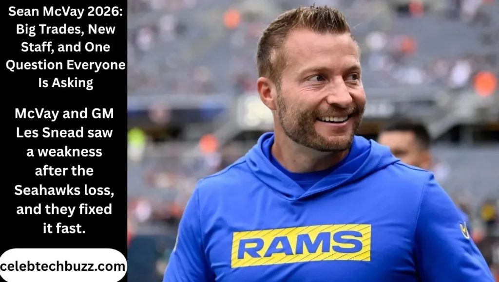 Sean McVay with wife Veronika Khomyn at a public event, smiling together.